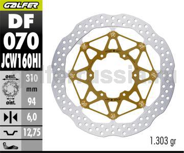 Тормозной диск для мотоциклов спорт/город DF070JCW160HI перед