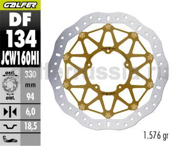 Тормозной диск для мотоциклов спорт/город DF134JCW160HI перед