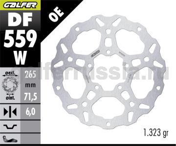 Лепестковый не плавающий диск DF559W зад