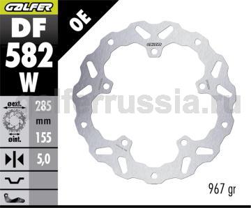 Лепестковый не плавающий диск DF582W перед