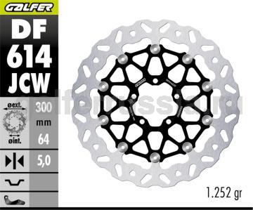 Гоночный плавающий тормозной диск FLOATECH с алюминиевой ступицей DF614JCW перед