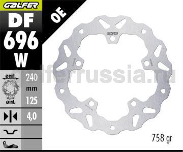 Лепестковый не плавающий диск DF696W зад