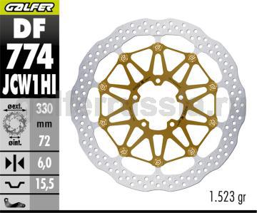 Тормозной диск для мотоциклов спорт/город DF774JCW1HI перед