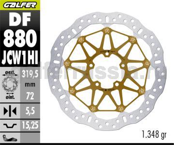 Тормозной диск для мотоциклов спорт/город DF880JCW1HI перед
