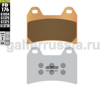 Спортивная тормозная колодка FD176G1375 перед