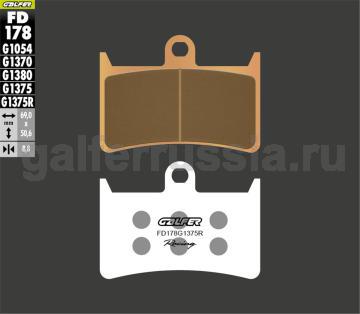 Спортивная тормозная колодка FD178G1375R перед