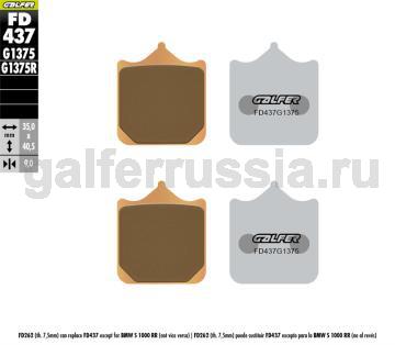 Спортивная тормозная колодка FD437G1375 перед