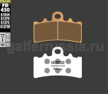 Спортивная тормозная колодка FD450G1375R перед