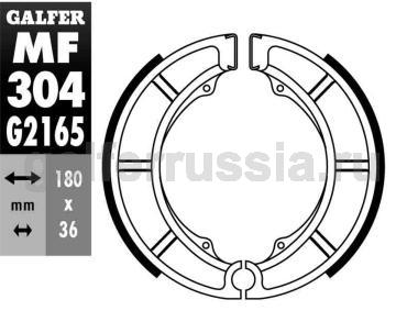 Колодка для тормозов барабанного типа MF304G2165 зад